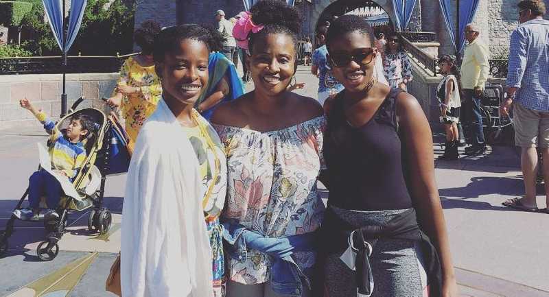 Amanda Gorman with her mother, Joan Wicks and sister