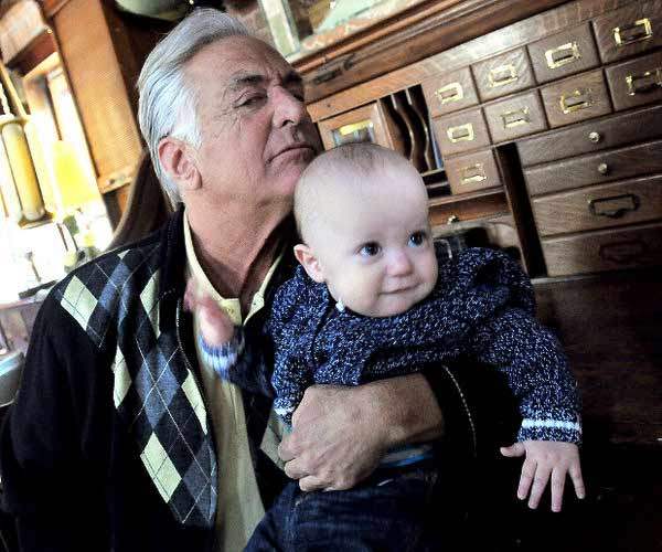 Barry Weiss with his grandson, Oliver