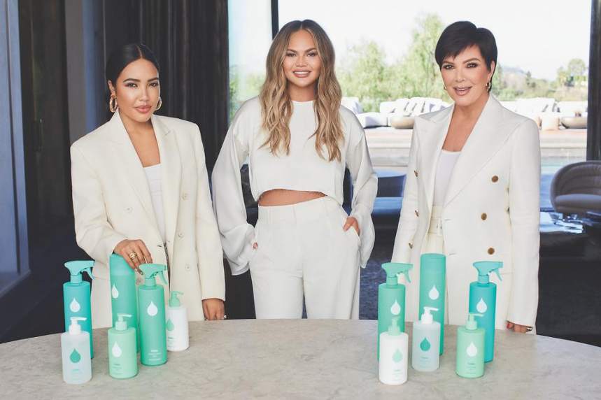Emma Grede with co-founders, Chrissy Teigen and Kris Jenner