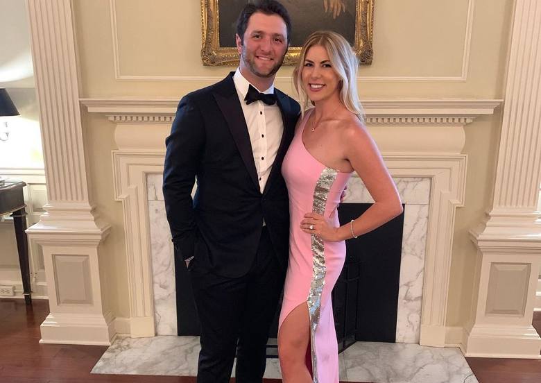 Jon Rahm with his wife, Kelley Cahill 